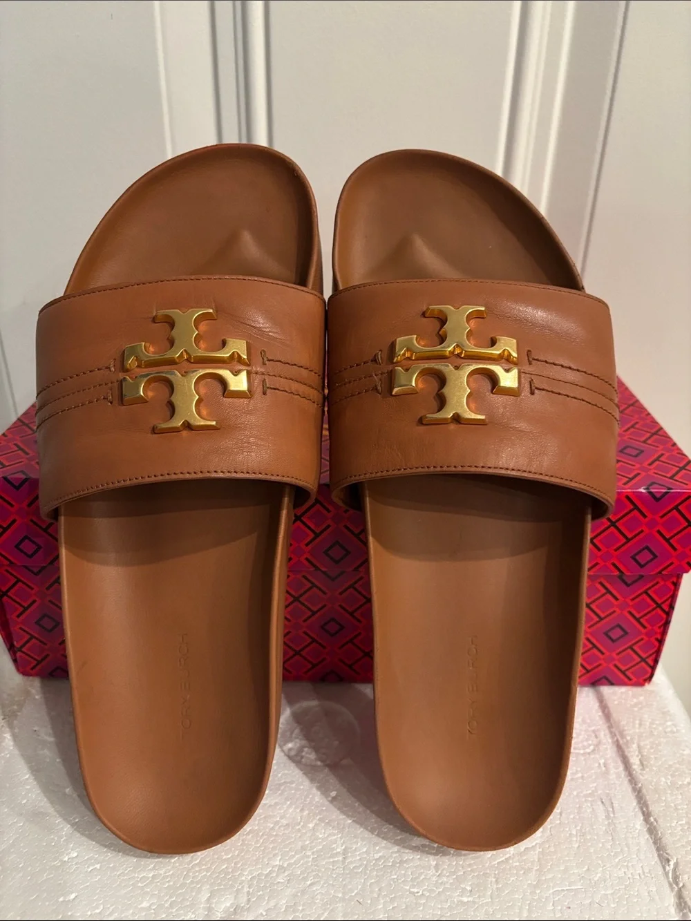 Tory Burch Everly Anatomic Cloud Paris Nappa Leather Slides